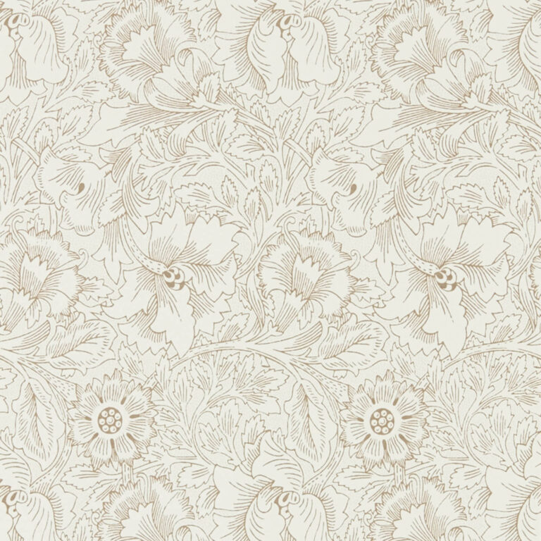 Обои Morris & Co — Pure Poppy — Cream/Gold — 216035