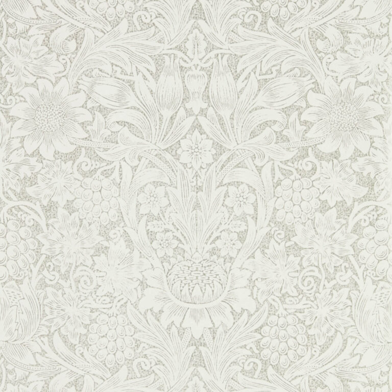 Обои Morris & Co — Pure Sunflower — Chalk/Silver — 216049