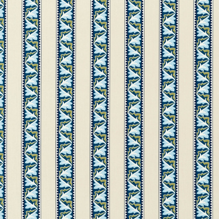 Ткань Morris & Co — Red Car Stripe — Indigo/Linen — 227247