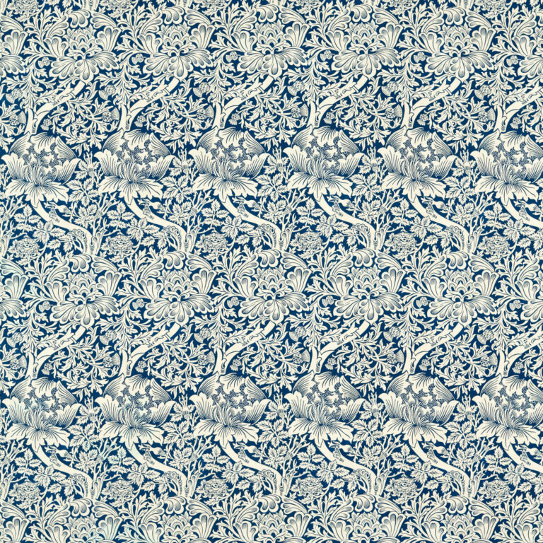 Ткань Morris & Co — Rose & Thistle — Indigo — 227035