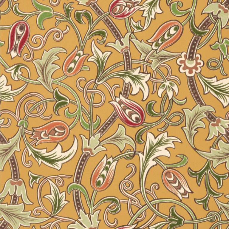 Обои Morris & Co — Scrolling Tulip — Gold — 217564