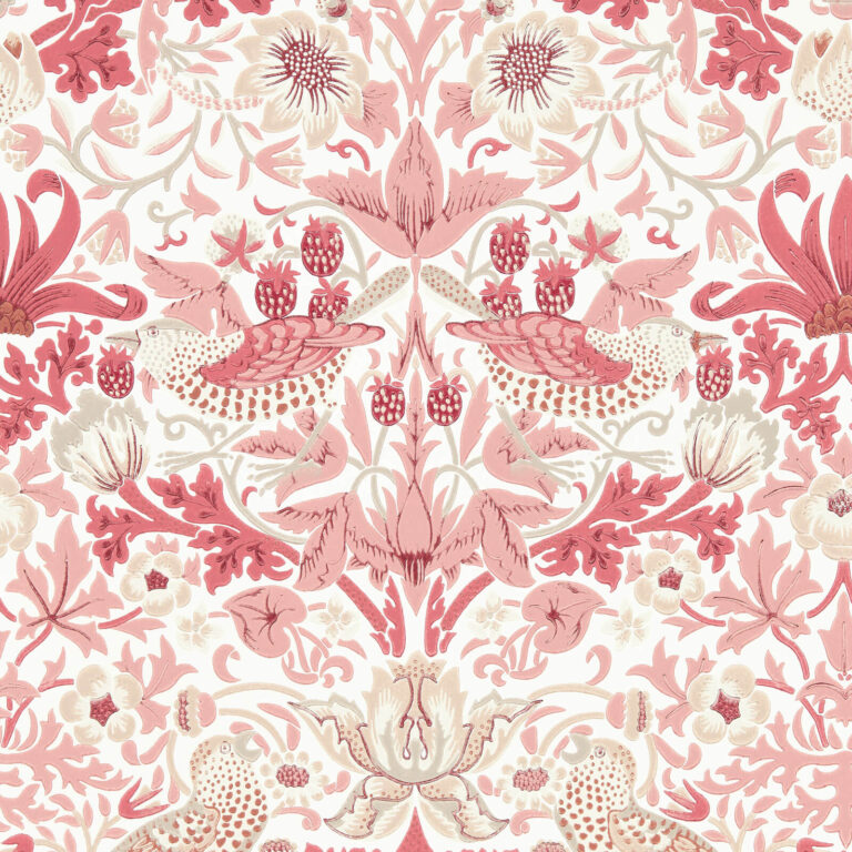 Обои Morris & Co — Simply Strawberry Thief — Madder — 217059