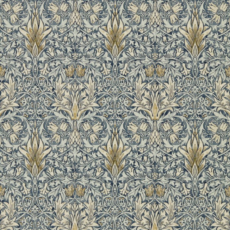 Обои Morris & Co — Snakeshead — Indigo/Cumin — 216428