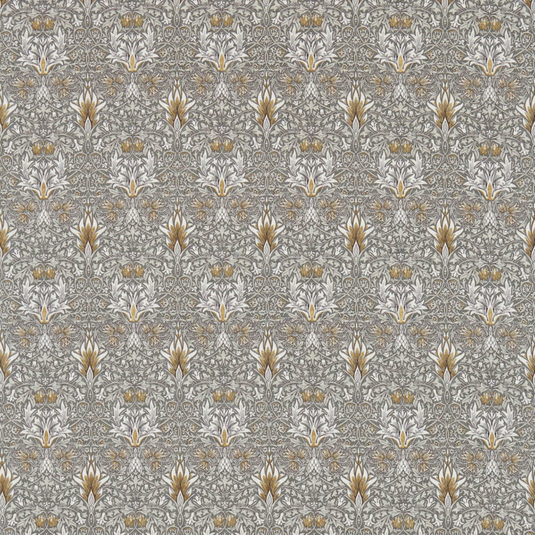 Ткань Morris & Co — Snakeshead — Pewter/Gold — 224468