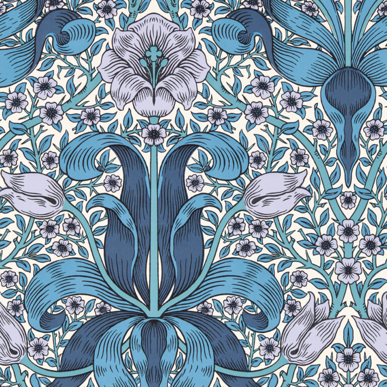 Обои Morris & Co — Spring Thicket — Indigo/Lilac — 217338