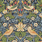 Обои Morris & Co — Strawberry Thief — Indigo/Mineral — 212564