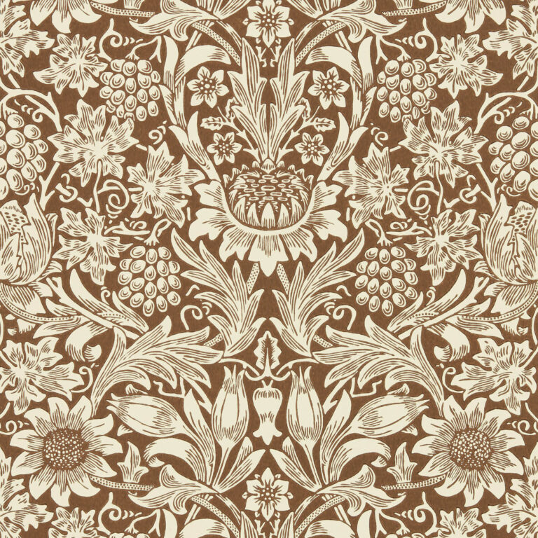 Обои Morris & Co — Sunflower — Chocolate/Cream — 216961