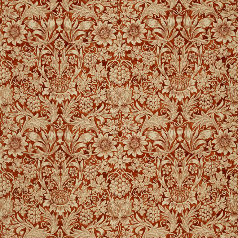 Ткань Morris & Co — Sunflower Velvet — Saffron/Vellum — 236930