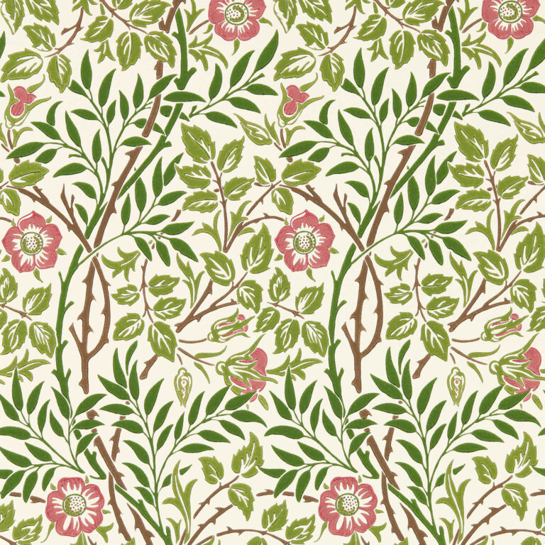 Обои Morris & Co — Sweet Briar — Boughs/Rose — 217370