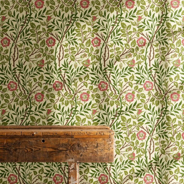 Обои Morris & Co — Sweet Briar — Boughs/Rose — 217370