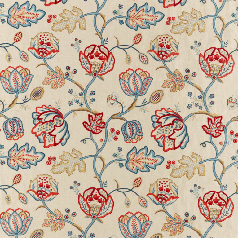 Ткань Morris & Co — Theodosia Embroidery — Wine/Indigo — 236822