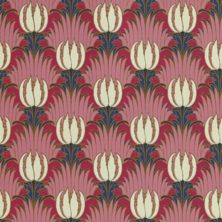 Обои Morris & Co — Tulip & Bird — Amaranth/Blush — 510030