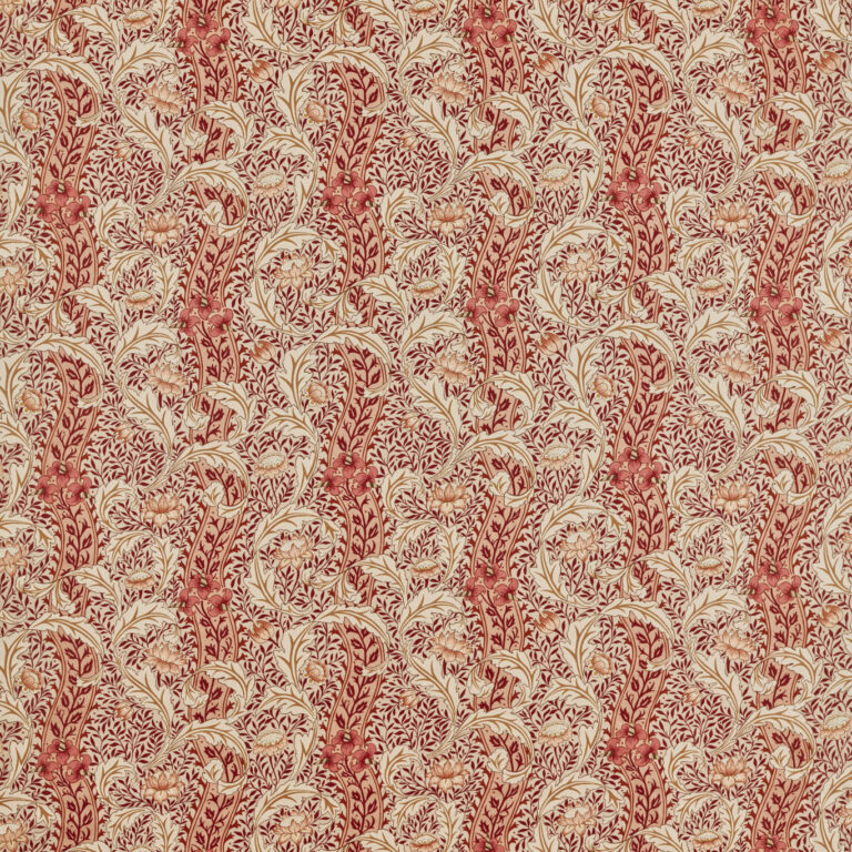 Ткань Morris & Co — Wild Tulip & Vine — Linen/Plum — 227377