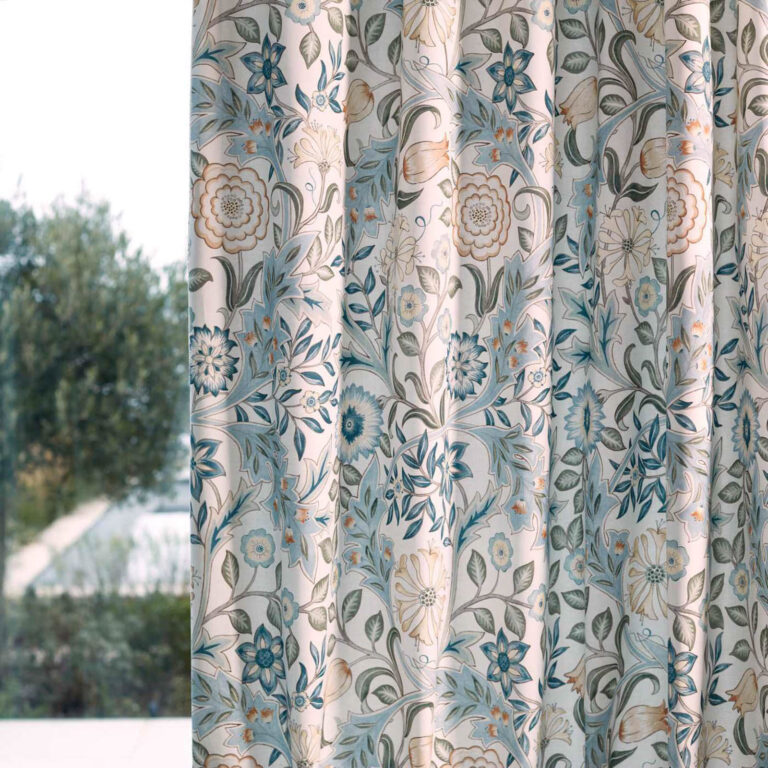 Ткань Morris & Co — Wilhelmina Wide Width — Soft Blue/Peach — 227293