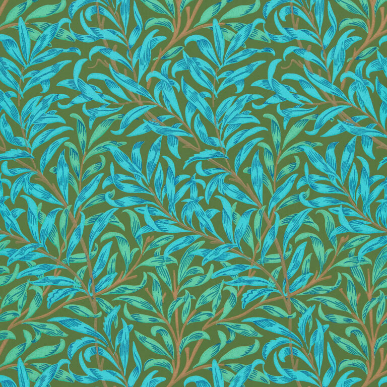 Обои Morris & Co — Willow Boughs — Olive/Turquoise — 216952
