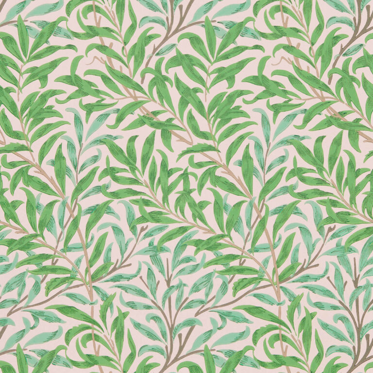 Обои Morris & Co — Willow Boughs — Pink/Leaf Green — 216949