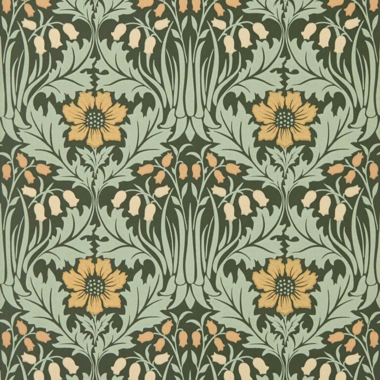 Обои Morris & Co — Woodbell & Anemone — Bayleaf/Manilla — 217575