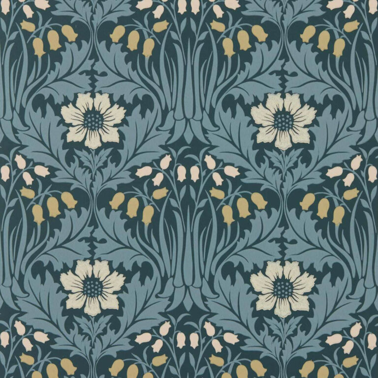 Обои Morris & Co — Woodbell & Anemone — Indigo — 217574