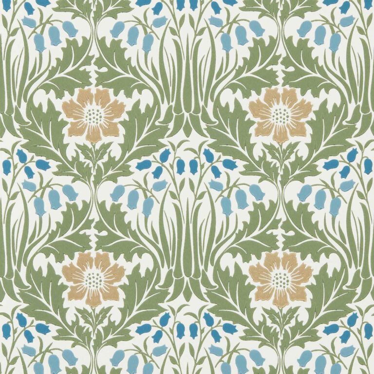 Обои Morris & Co — Woodbell & Anemone — Woad/Nettle — 217572