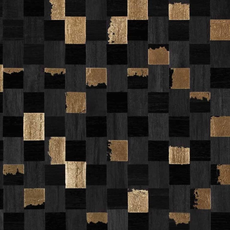 Обои Phillip Jeffries — Gilded Grid — Onyx and Gold — 6411